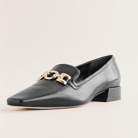 Reformation Tristan Black leather Loafer - Picture 1 of 12